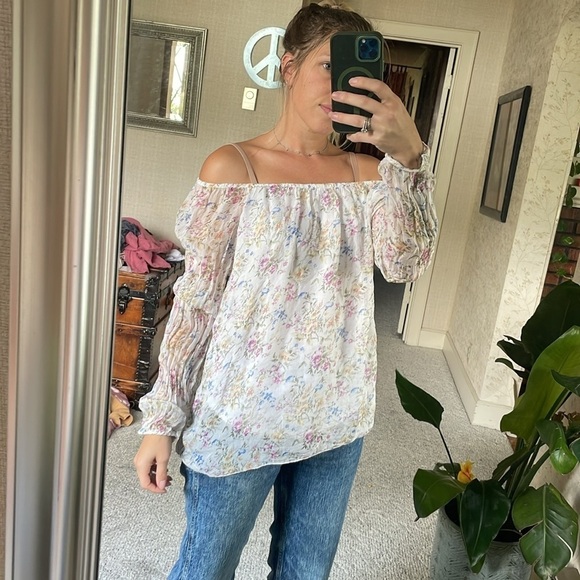 Vintage Viola Borghi Floral Pure Silk Top - Picture 3 of 16